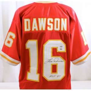  Signed Len Dawson Jersey w/ HOF 87   Autographed NFL Jerseys 