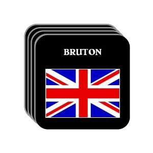  UK, England   BRUTON Set of 4 Mini Mousepad Coasters 