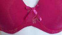 Fuchsia Silver Embroidery Bra 36DDD 38DDD 40DDD 42DDD  