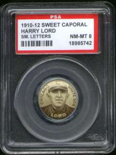 1910 P2 Sweet Caporal Pin Harry Lord SL PSA 8 White Sox  