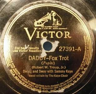 Lot of Four 78 RPM Records SWING & SWAY SAMMY KAYE (O)  