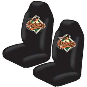   Seat Covers   MLB Baseball   Baltimore Orioles   Pair Automotive