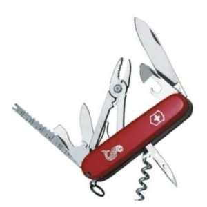 Swiss Army Knives 53671 Angler Pocket Knife with Red Handles  
