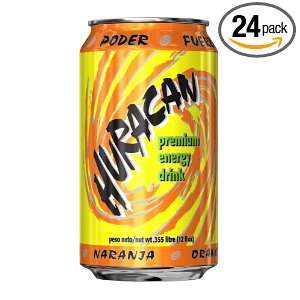  Huracan Energy Drink, Naranja Orange, 12 Ounce Cans (Pack 