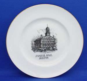 Faneuil Hall Boston Cabinet Plate Crown Sussex Bone  