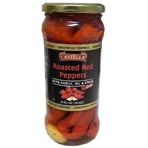 Roasted Red Peppers, Sweet (Castella) 12 Grocery & Gourmet Food