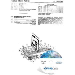    NEW Patent CD for BUS BAR BUILDING BLOCK ASSEMBLY 