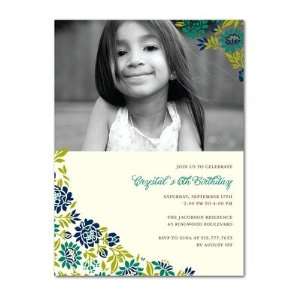  Birthday Party Invitations   Quaint Floral By Tea 