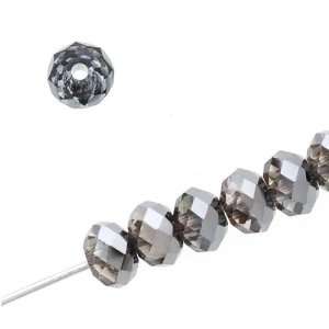 Swarovski Crystal #5040 4mm Rondelle Beads Crystal Silver Night Beads 