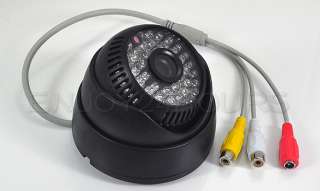 48 LED Color CCTV IR CMOS Dome Surveillance Audio Camera Black