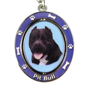  Black Pit Bull Spinning Dog Keychain By E & S Pets Pet 