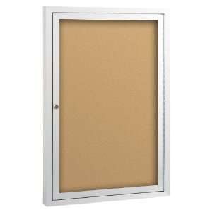  Standard Bulletin Board Cabinets with 1 Hinged Door 3H x 