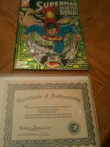 superman 82 signed by jurgens and breeding coa  