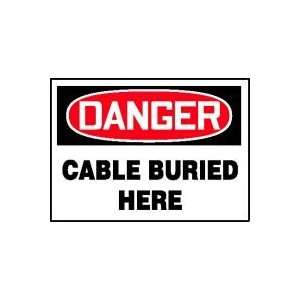  DANGER Labels CABLE BURIED HERE Adhesive Vinyl   5 pack 3 