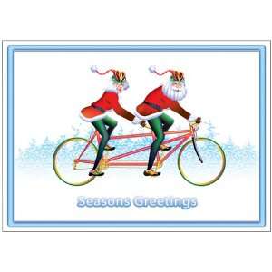  Christmas Card   Tandem Santas 