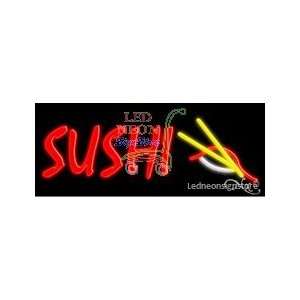 Sushi Neon Sign 13 inch tall x 32 inch wide x 3.5 inch Deep inch deep 