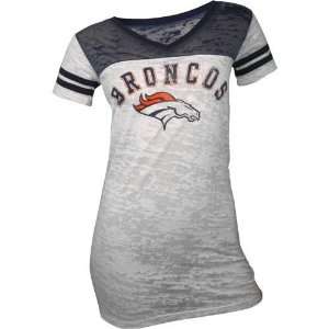    Denver Broncos Womens 50/50 Burnout T Shirt