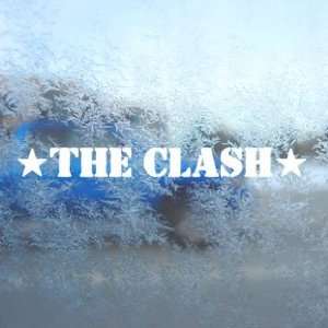  The Clash White Decal Punk Band Car Window Laptop White 