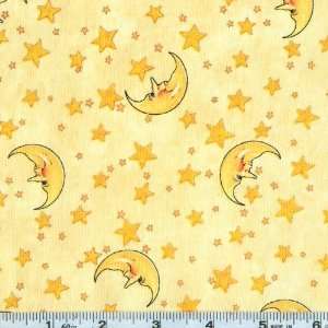  45 Wide Over The Moon Celestial Yellow Fabric By The 