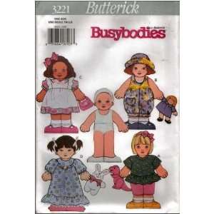  Butterick 3221 Busybodies No Sew Dolls and Transfers 