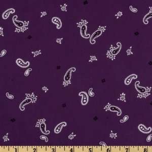   Cattle Call Small Paisley Purple Fabric By The Yard Arts, Crafts