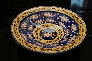 Decor Art Handmade Fish Decorative Ceramic Sun Bowl From 1980s  