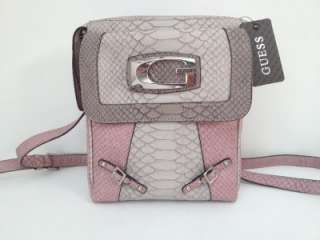 NWT New GUESS Rose Grey BROOKSIDE G Logo Cross Body Purse Handbag 