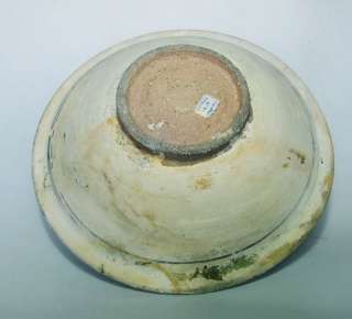 15th cent Sukhothai iron painted big bowl (fish)  