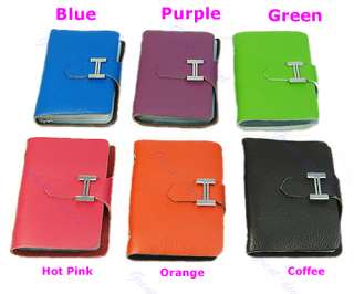 Hot Fashion PU leather Business ID Name Credit Card Purse Wallet Bag 