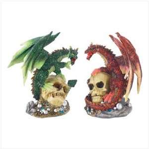  Fire And Earth Dragon Statues