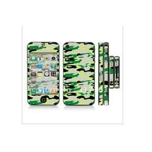 iphone 4s (green camo) full body skin kit compatible with 4g verizon 