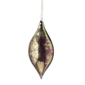  Pack of 6 Burgundy Speckled Glass Drop Christmas Ornaments 