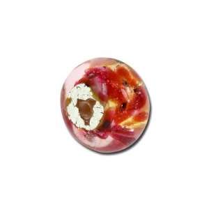  9mm Pink Foil Speckled Glass Rondelle Beads Arts, Crafts 