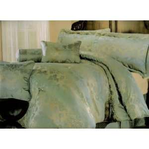  7 PC. LUXURY FLORAL OVERSIZED COMFORTER SET W/ MATCHING 