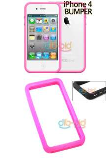 Silicone Bumper Frame Case Cover for iPhone 4G/4TH Pink  
