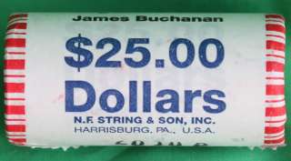 2010 P James Buchanan Presidential 25 Coin 15th Roll President String 