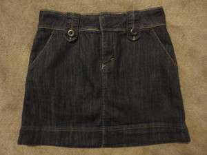ELLE Denim Above Knee Length Jeans Stretch Mini Skirt sz 2  