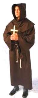 Costumes Dlx Renaissance or Medieval Monk, Priest or Friar Robe Black 