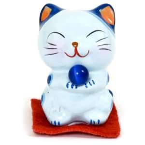  Maneki Neko Lucky Mini Cat, Blue 