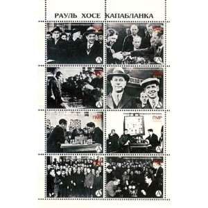  Chess on Stamps 8v Capablanca Extremely Rare From Kalmykia 