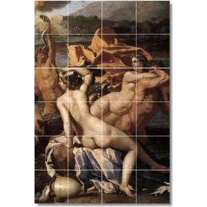  Nicholas Poussin Mythology Ceramic Tile Mural 21  32x48 