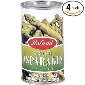 Roland Green Asparagus Spears, 12 Ounce Can (Pack of 4)  