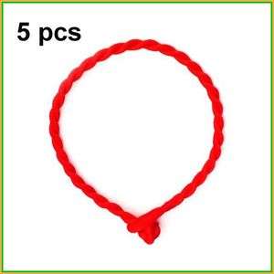 5X Hand Braided Lucky Red String Rope Cord Bracelet  