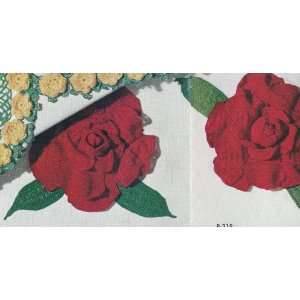 Vintage Crochet Pattern to make   Camellia or Rose Applique Edging 