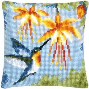    Hummingbird Cross Stitch Cushion Kit Arts, Crafts & Sewing