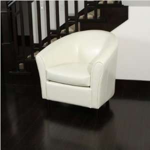  Nfusion 281933 Napoli Bonded Leather Club Chair in White 