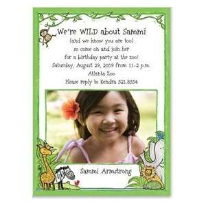  Zoo Photo Card Invitation for Girls