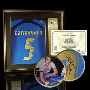  2006 Cannavaro Signed World Cup Framed Jersey Sports 
