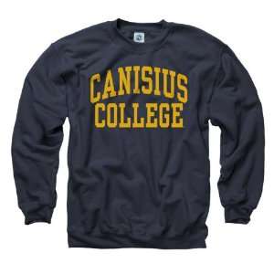  Canisius Golden Griffins Navy Arch Crewneck Sweatshirt 