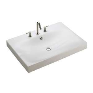   Strela Fireclay Bathroom Sink with Integrated Overflow from the Strela